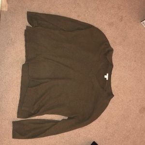 Green v neck sweater